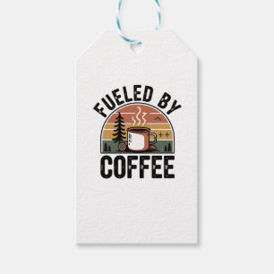 Fueled by Coffee Retro Camp Gift Tags