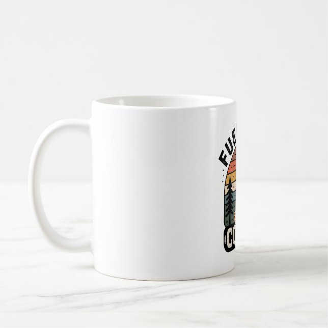 Fueled by Coffee Retro Camp Mug (Left)