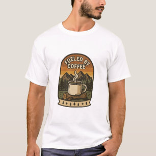 Fueled by Coffee Retro Camp T-Shirt