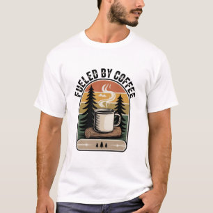 Fueled by Coffee Retro Camp T-Shirt