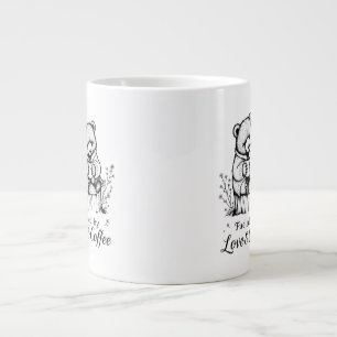 Fueled by Love & Coffee Funny Bear T-Shirt  Large Coffee Mug