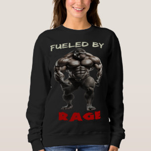 Fueled By Rage Gorilla Weightlifting Bodybuilding  Sweatshirt