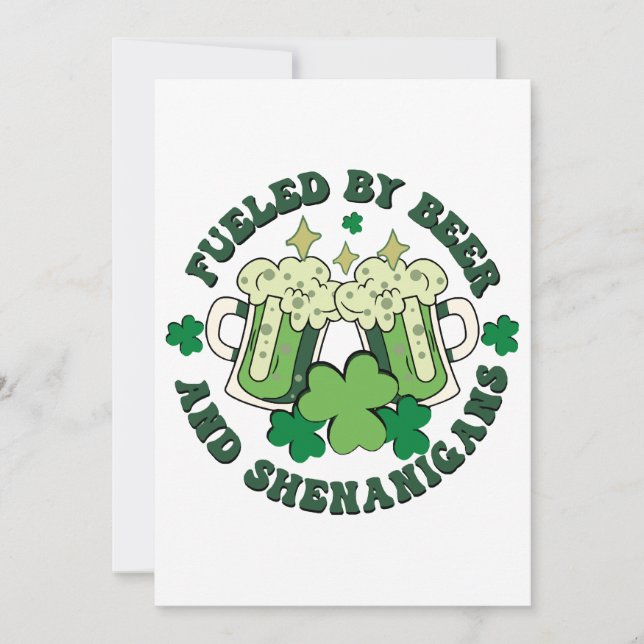 Fuelled By Beer And Shenanigans Invitation (Front)