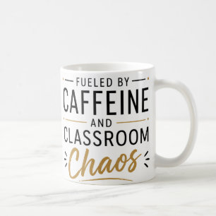 Fuelled by Caffeine and Classroom Chaos Teacher Mu Coffee Mug