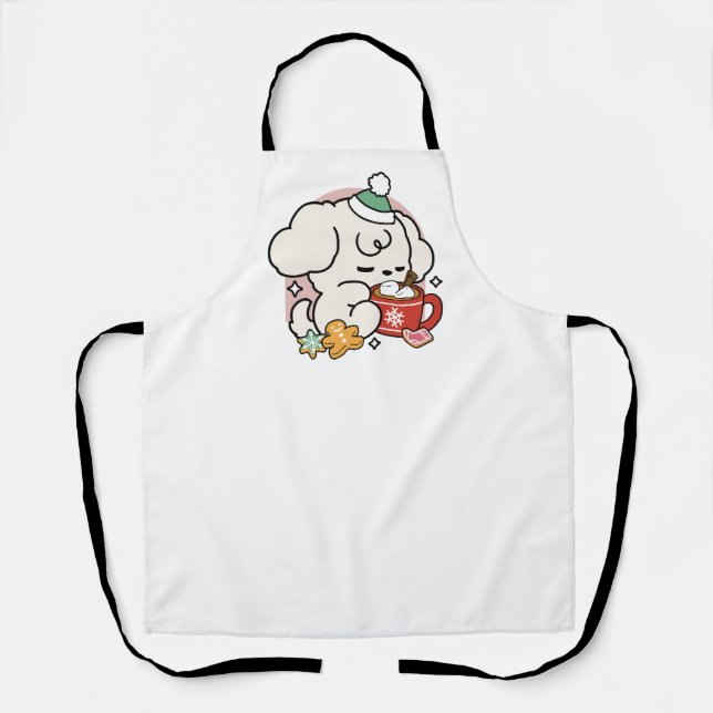 Fuelled by Cocoa and Puppy Dreams – Cute Winter Do Apron (Front)