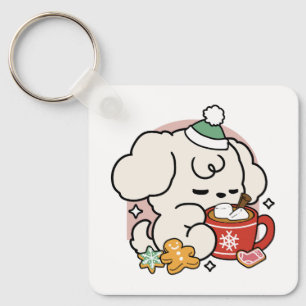 Fuelled by Cocoa and Puppy Dreams – Cute Winter Do Key Ring