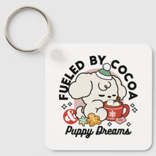 Fuelled by Cocoa and Puppy Dreams – Cute Winter Do Key Ring
