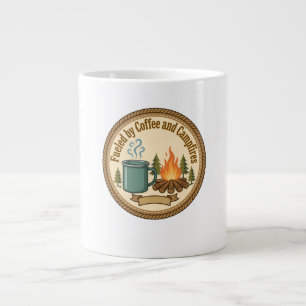 Fuelled by Coffee and Campfires Tee Large Coffee Mug