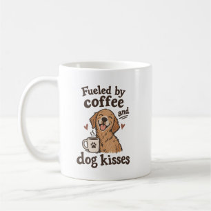 Fuelled By Coffee And Dog Kisses Funny Dog Lover Mug