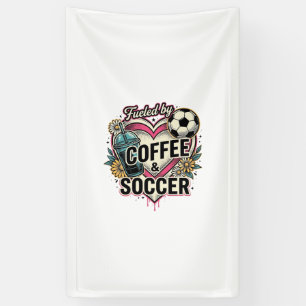 Fuelled By Coffee And Soccer Vintage Shirt Design_ Banner