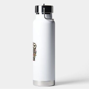 Fuelled By Coffee And Soccer Vintage Shirt Design_ Water Bottle