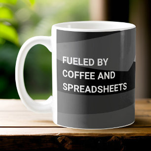Fuelled By Coffee and Spreadsheets - Geometric  Coffee Mug