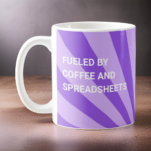 Fuelled By Coffee and Spreadsheets - Purple Mug