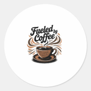 Fuelled By Coffee - Coffee Lover Motif Sticker
