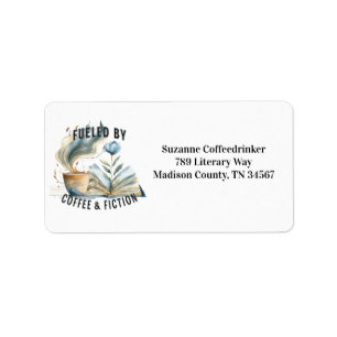 Fuelled by Coffee & Fiction Address Labels