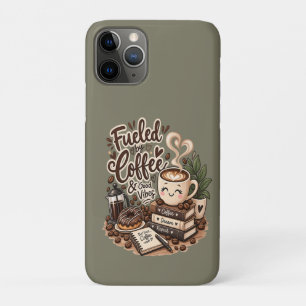 Fuelled by Coffee & Good Vibes – Cute Coffee Lover iPhone 11 Pro Case
