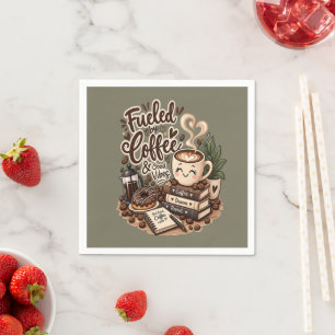 Fuelled by Coffee & Good Vibes – Cute Coffee Lover Napkin