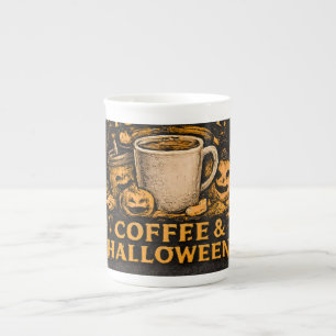 Fuelled By Coffee & Halloween Bone China Mug
