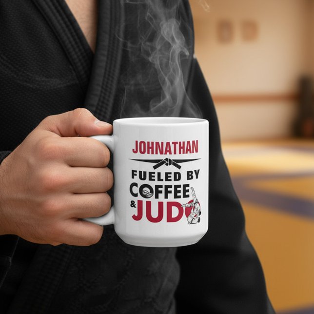 Fuelled by Coffee & Judo Funny Cool Mug (Creator Uploaded)
