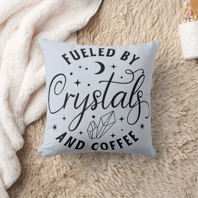 Fuelled by Crystals and Coffee Celestial Halloween Cushion (Blanket)