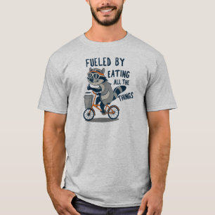 Fuelled By Eating All The Things Racoon Cycling T-Shirt
