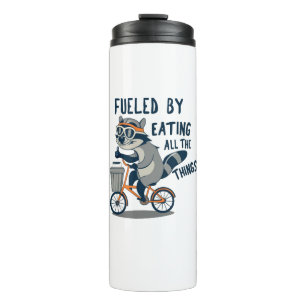Fuelled By Eating All The Things Racoon Cycling Thermal Tumbler