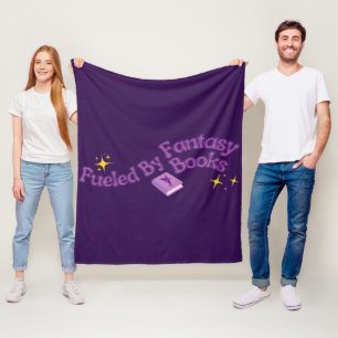 Fuelled By Fantasy Books Fleece Blanket