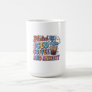Fuelled by Iced Coffee and Anxiety Cute Ghost Mug