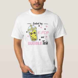 Fuelled By K-Pop And Bubble Tea Kawaii Boba Tea T-Shirt
