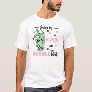 Fuelled By K-Pop And Bubble Tea Kawaii Boba Tea T-Shirt