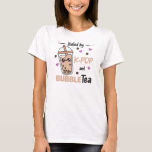 Fuelled By K-Pop And Bubble Tea Kawaii Boba Tea T-Shirt