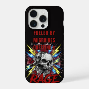 Fuelled by Migraines Pure Liquid Rage Skull iPhone 15 Pro Case