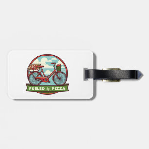 Fuelled By Pizza Bike Luggage Tag