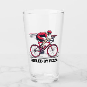 Fuelled By Pizza Cyclist Glass