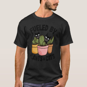 Fuelled By Plants & Cats Cactus Gardener Mum Plant T-Shirt