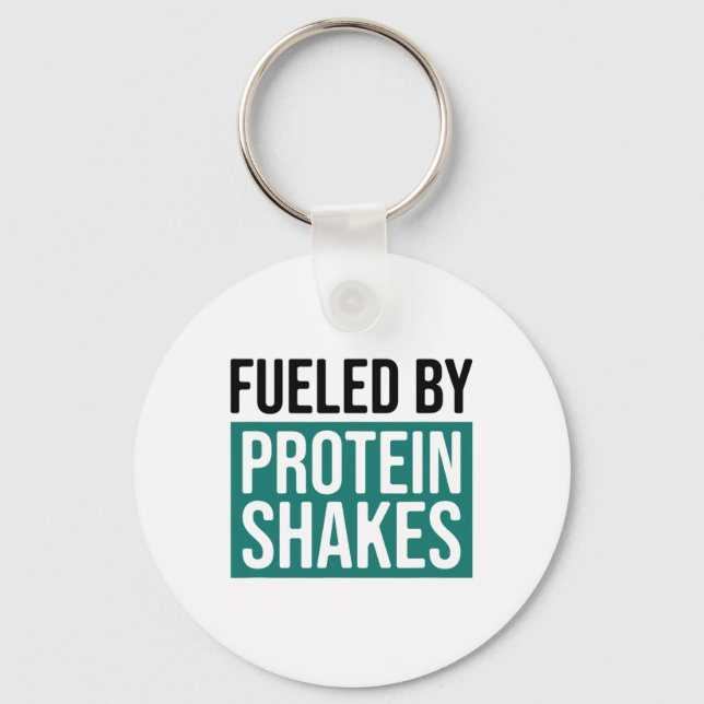 Fuelled By Protein Shakes1  Key Ring (Front)