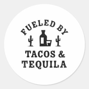Fuelled Funny Cinco De Mayo Party Classic Round Sticker