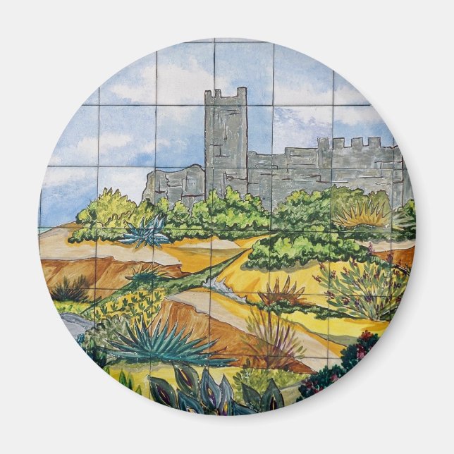 Fuengirola Castle tile, Fuengirola, Malaga, Sp Magnet (Front)