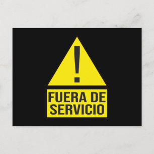 Fuera de Servicio Postcard