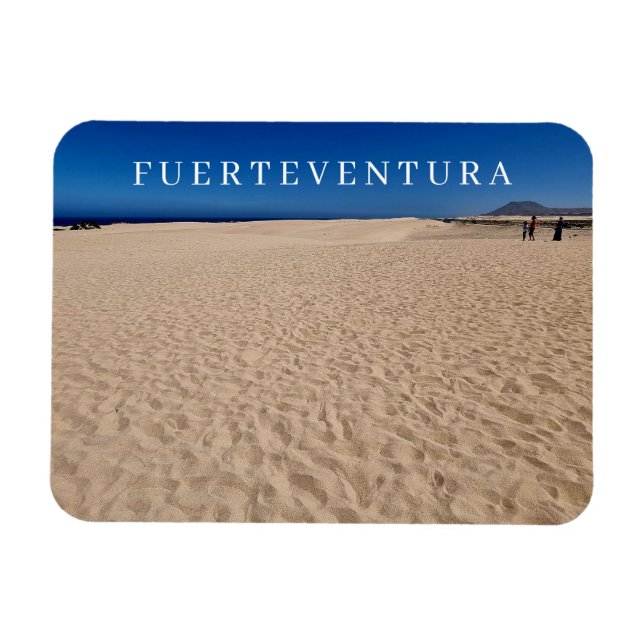 Fuerteventura Corralejo sand dunes view magnet (Horizontal)