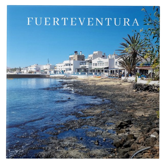 Fuerteventura Corralejo view ceramic tile (Front)