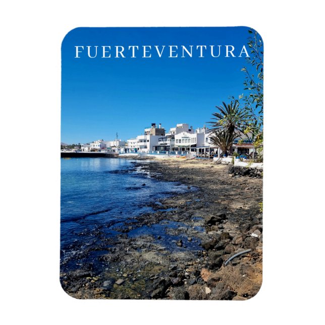Fuerteventura Corralejo view fridge magnet (Vertical)