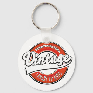 Fuerteventura spain vintage style logo key ring