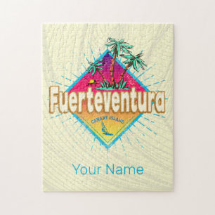 Fuerteventura Surfer Canary Islands Vintage Jigsaw Puzzle