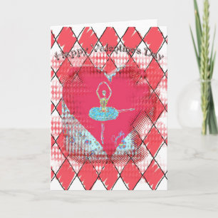 Fuette' Ballerina in Heart Holiday Card