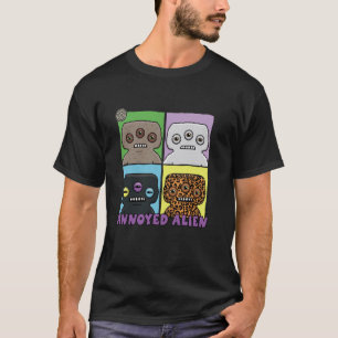 Fuggler Annoyed Alien Brown Cream Black & Leopard T-Shirt