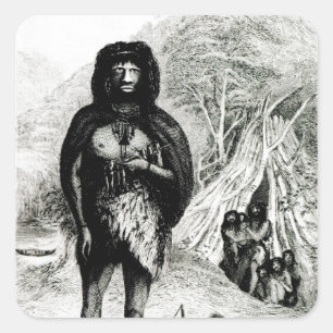 Fugian Man Square Sticker