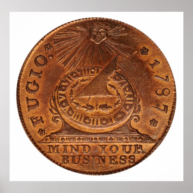 Fugio Cent Mind Your Business Copper Penny Poster (Front)