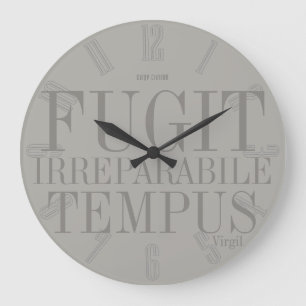 Fugit Irreparabile Tempus Large Clock