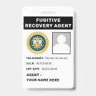 FUGITIVE RECOVERY AGENT Badge